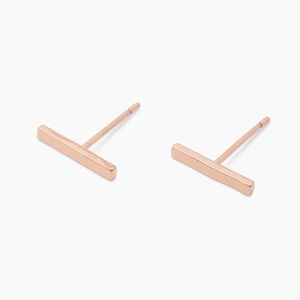 Gorjana Taner Bar Mini Studs in Rose Gold